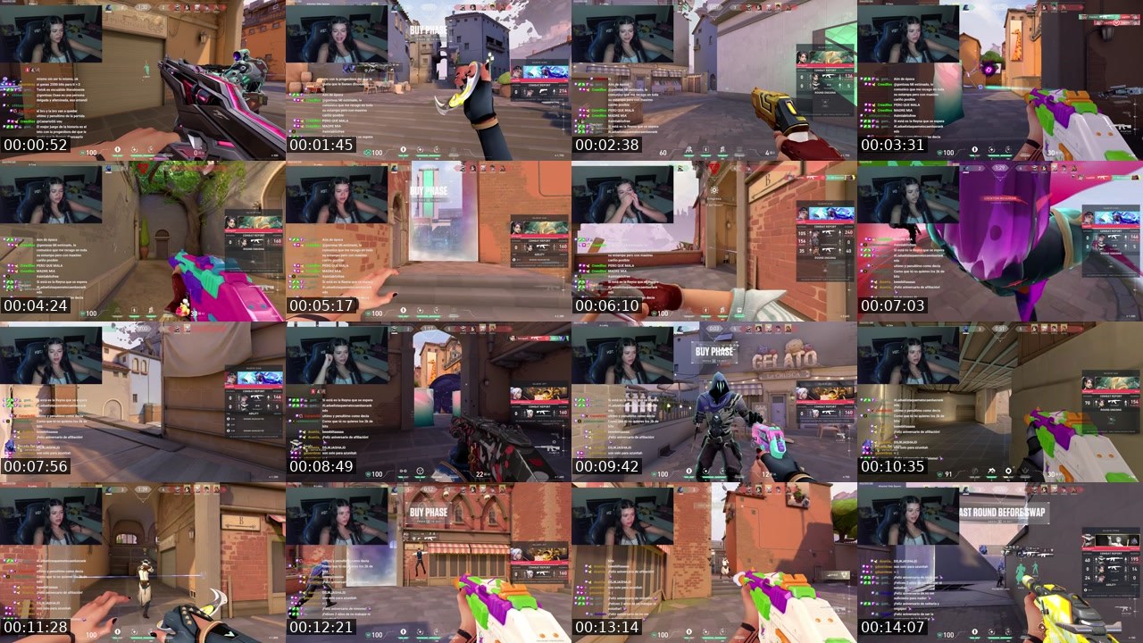 Contact-sheet preview of Azunitah's Twitch recording