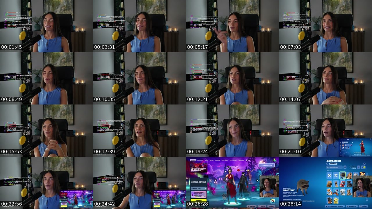 Contact-sheet preview of Zula's Twitch recording
