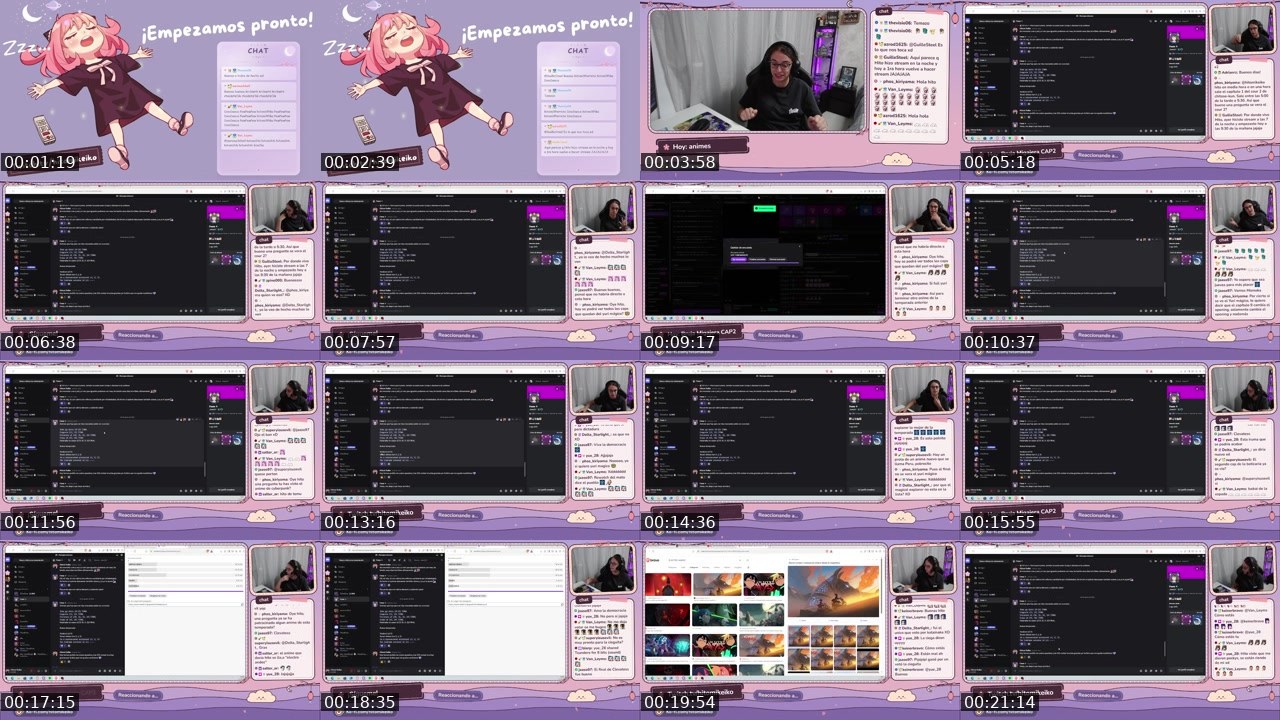 Contact-sheet preview of hitomikeiko's Twitch recording