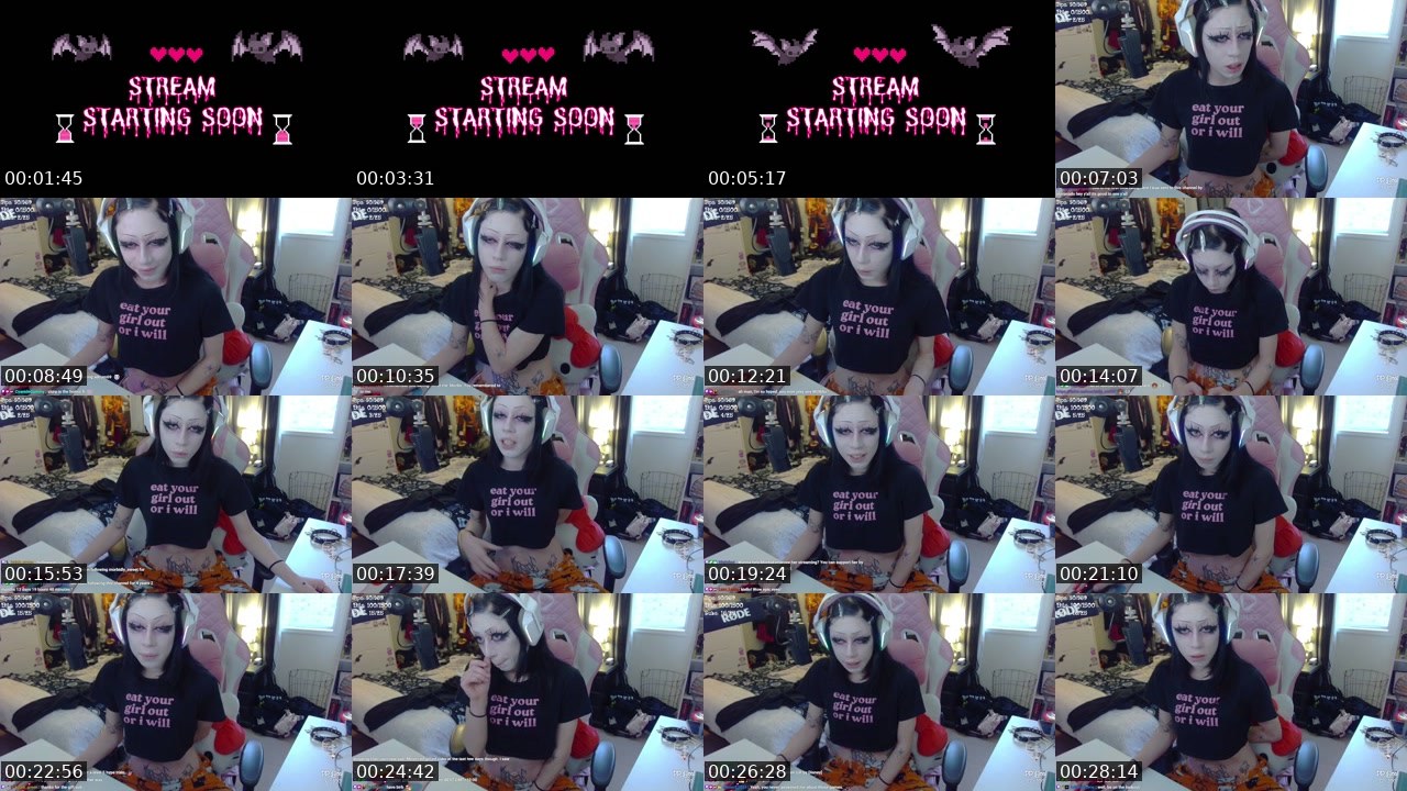 Contact-sheet preview of Morbidly_Sweet's Twitch recording