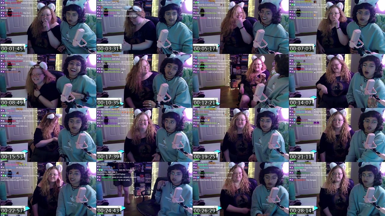 Contact-sheet preview of BungeeMFGum's Twitch recording
