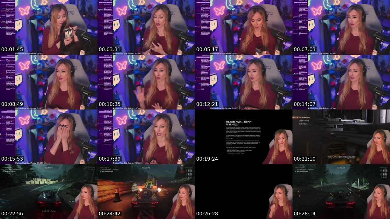 Contact-sheet preview of PaigeTheWitch's Twitch recording