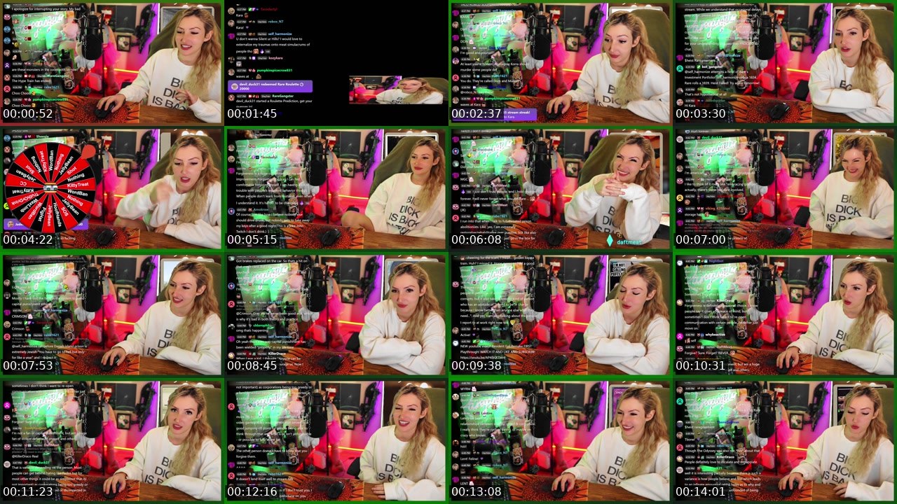 Contact-sheet preview of RareGangster's Twitch recording
