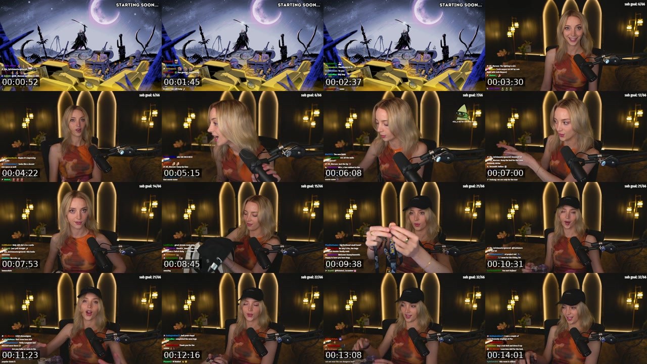 Contact-sheet preview of Bubbell's Twitch recording