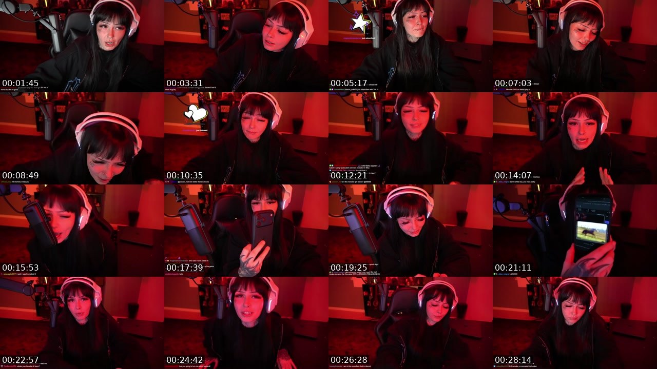 Contact-sheet preview of Machine_Mommy's Twitch recording