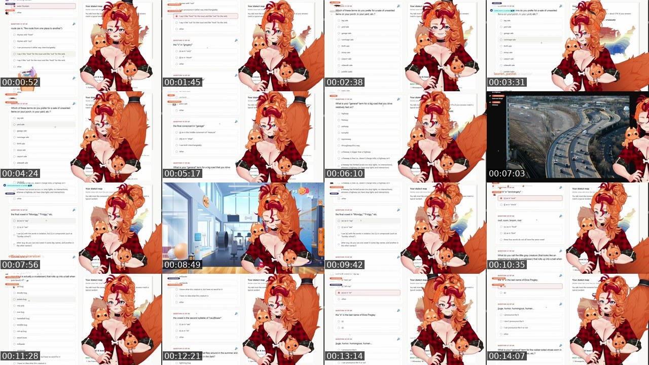 Contact-sheet preview of Buffpup's Twitch recording