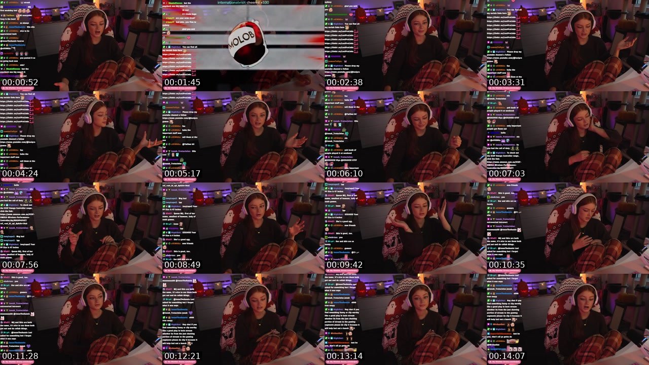 Contact-sheet preview of LexiGraham's Twitch recording