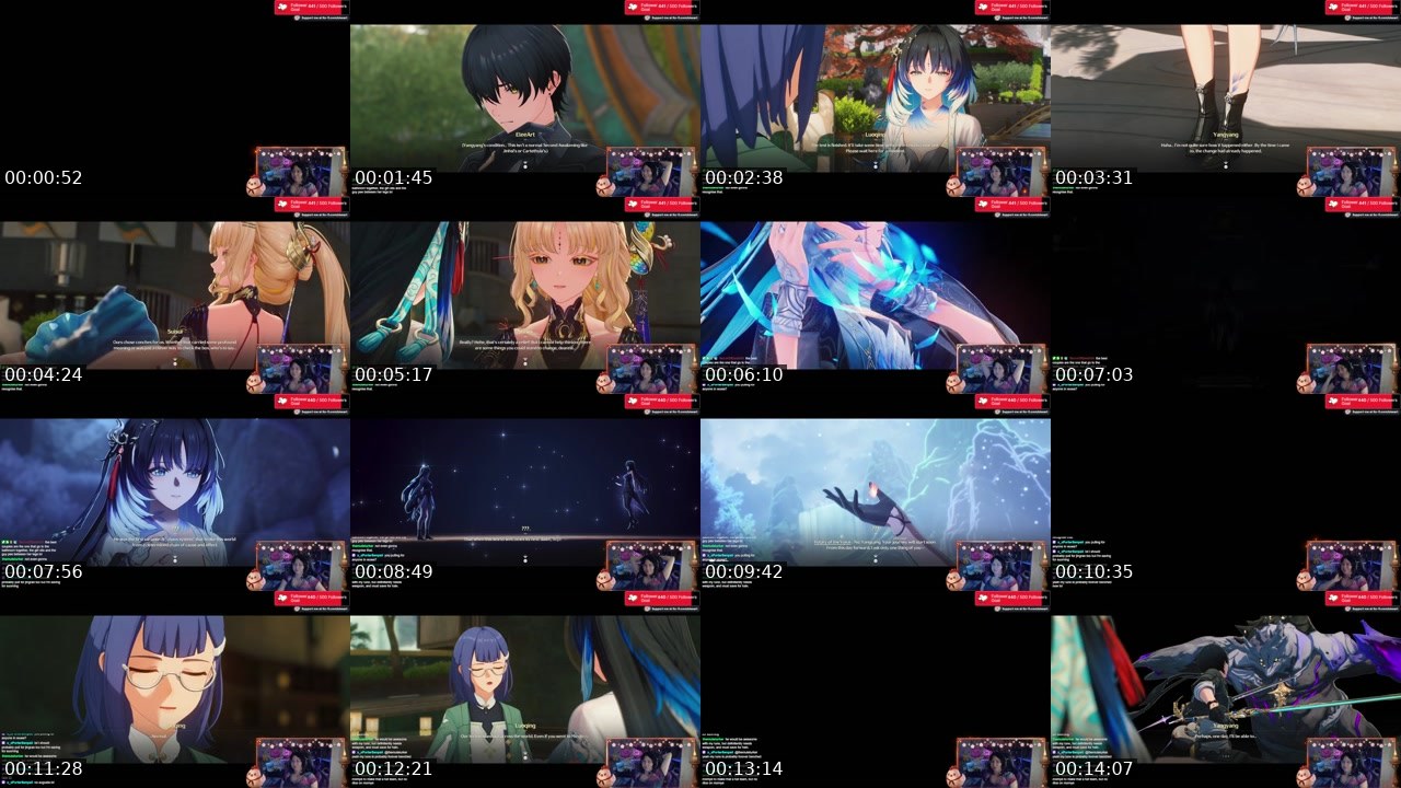 Contact-sheet preview of EleeArt's Twitch recording