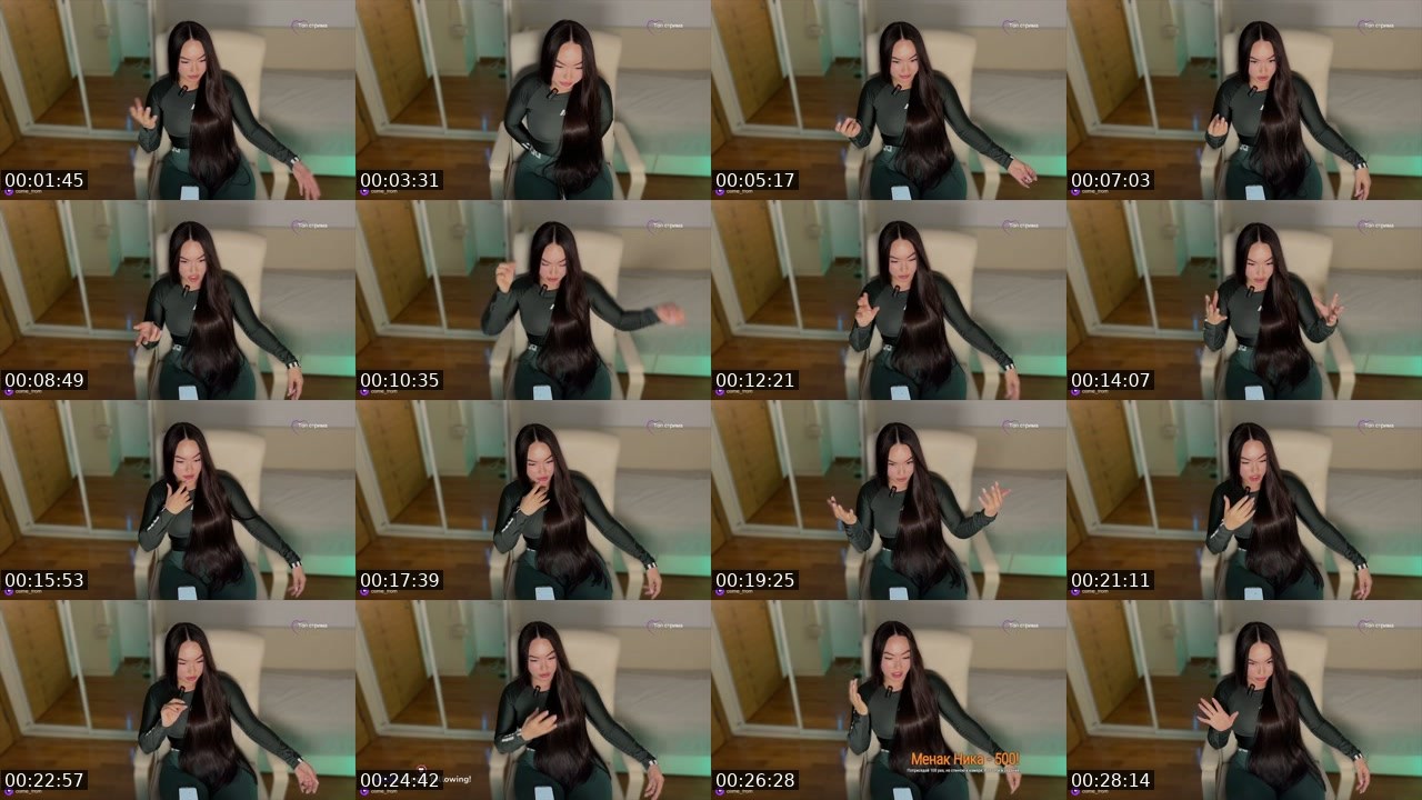 Contact-sheet preview of come_from's Twitch recording
