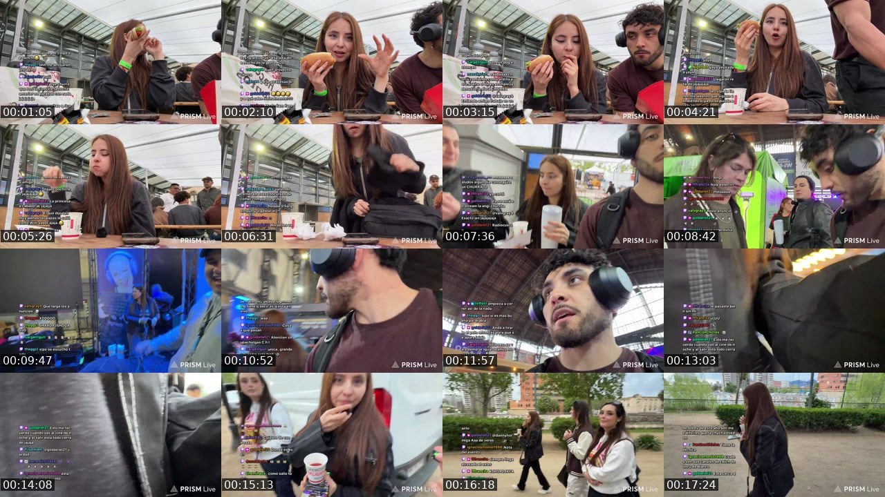 Contact-sheet preview of Churra's Twitch recording