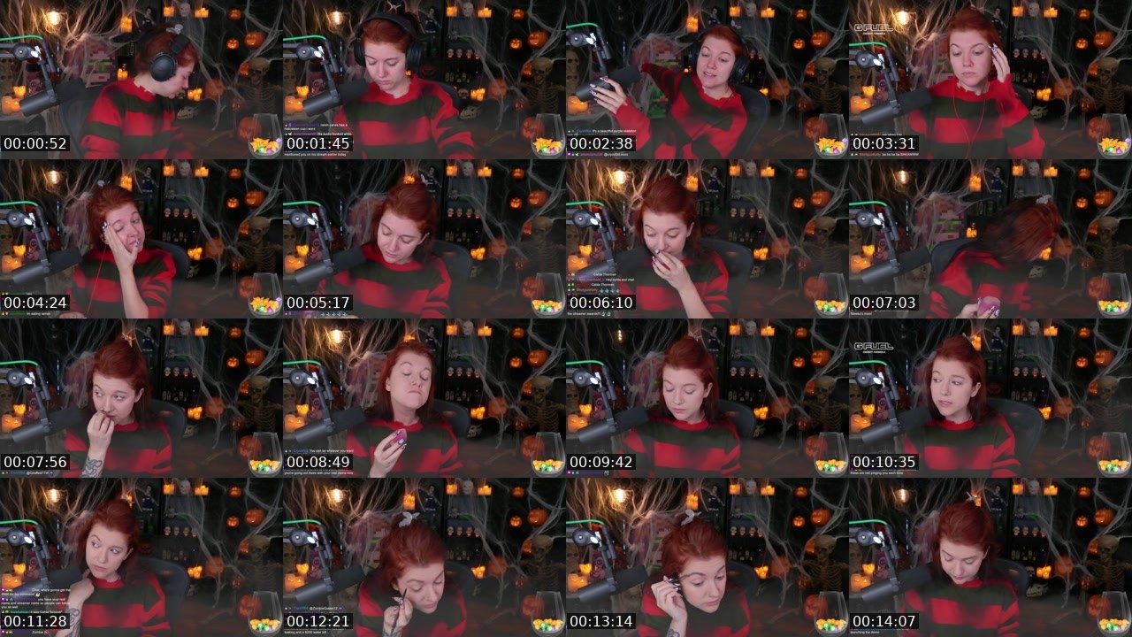Contact-sheet preview of Cahlaflour's Twitch recording