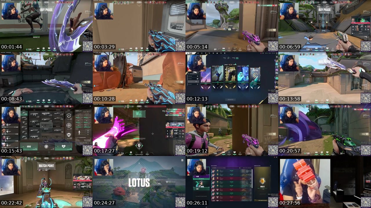 Contact-sheet preview of woozyysuzii's Twitch recording