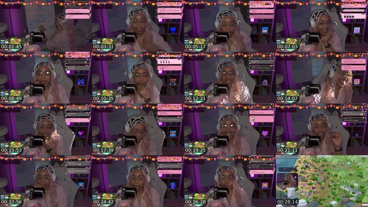 Contact-sheet preview of CakeyBabyx's Twitch recording