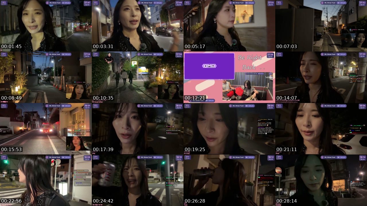 Contact-sheet preview of Minchu3150's Twitch recording
