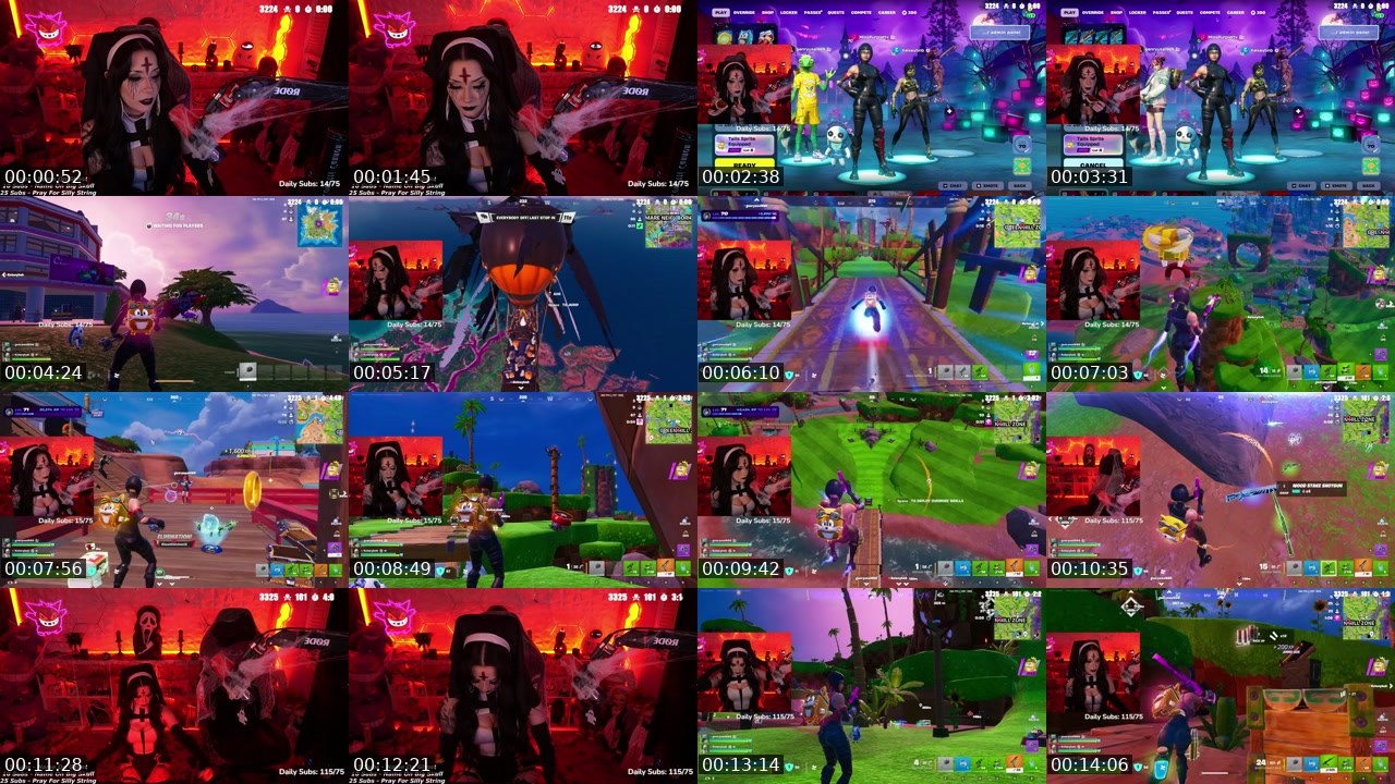 Contact-sheet preview of MissPurple's Twitch recording