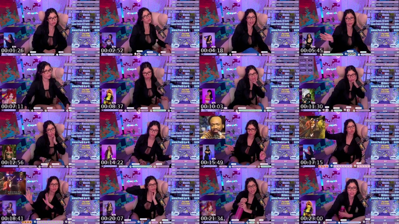 Contact-sheet preview of LunaLyrik's Twitch recording