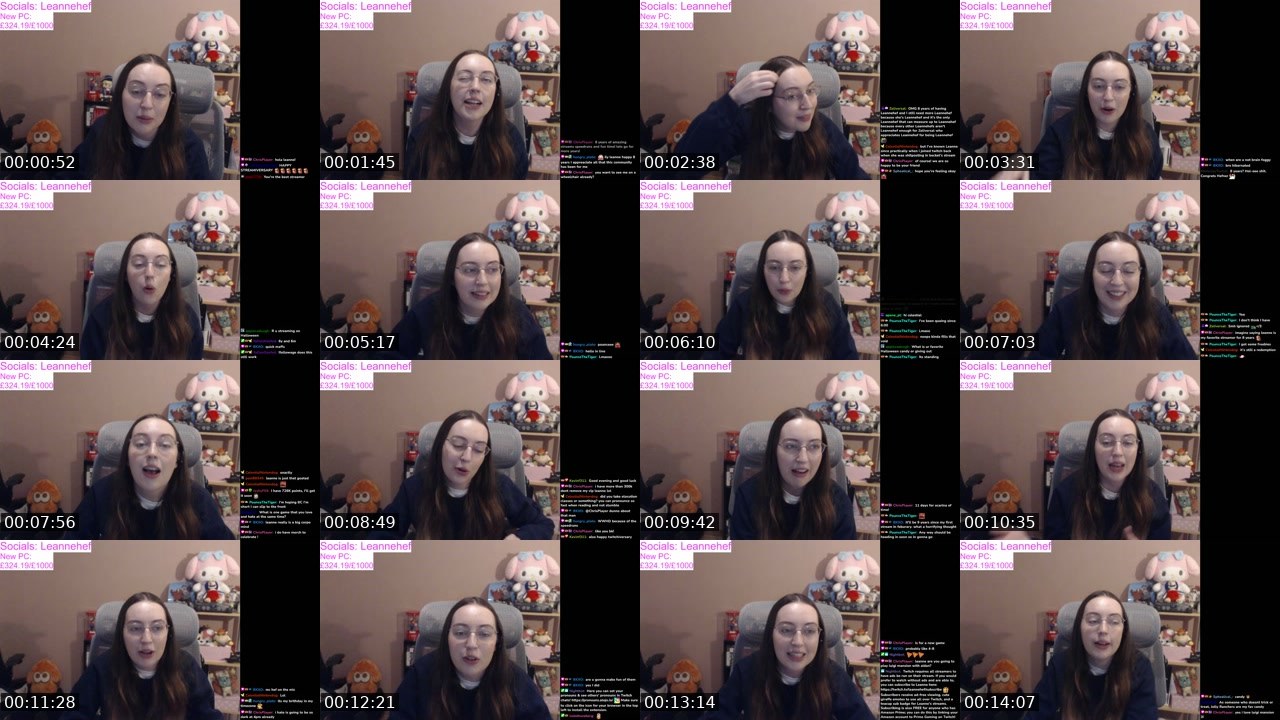 Contact-sheet preview of Leannehef's Twitch recording