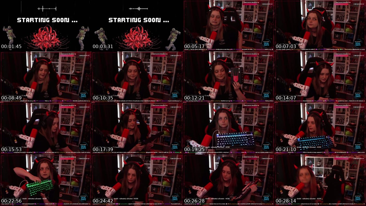 Contact-sheet preview of Mullersie's Twitch recording