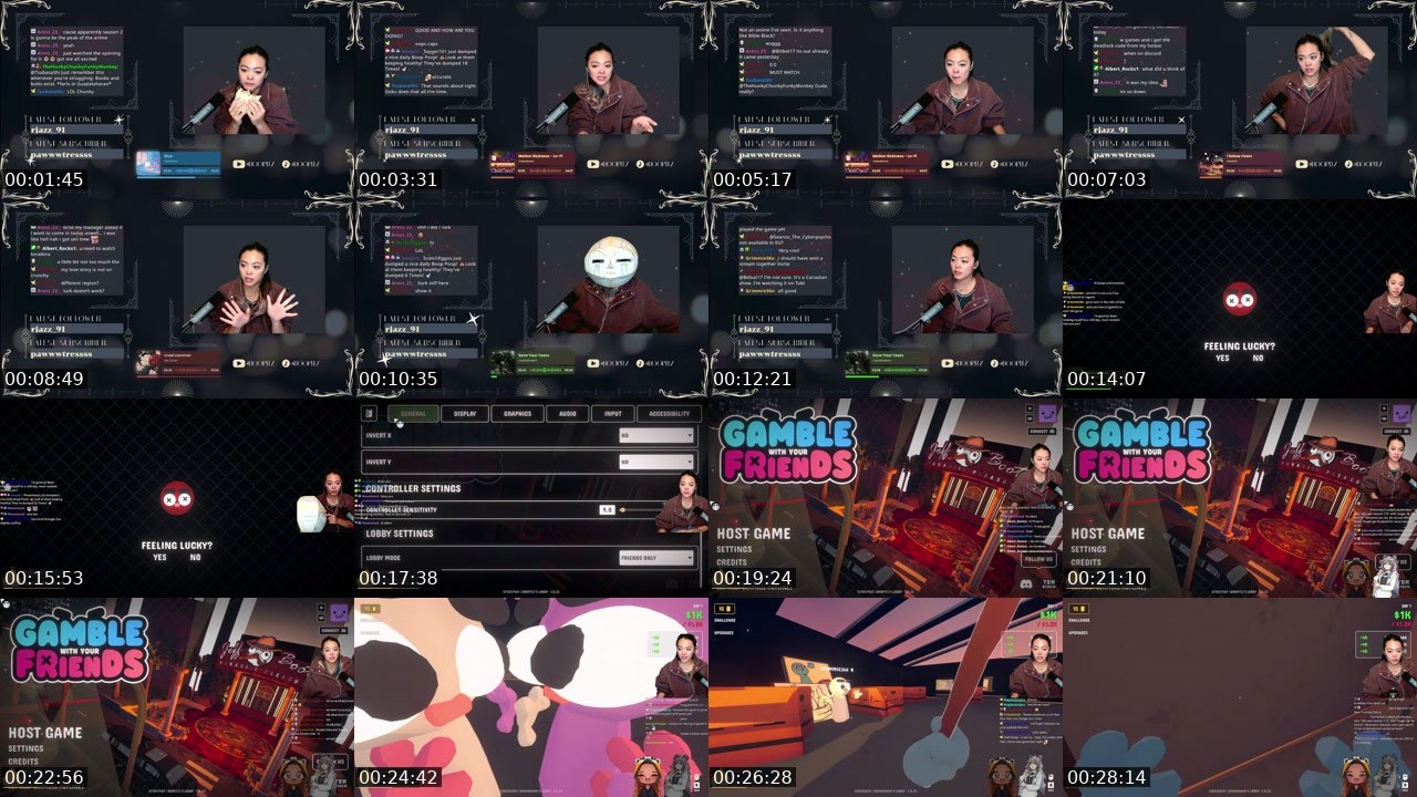 Contact-sheet preview of boopitz's Twitch recording