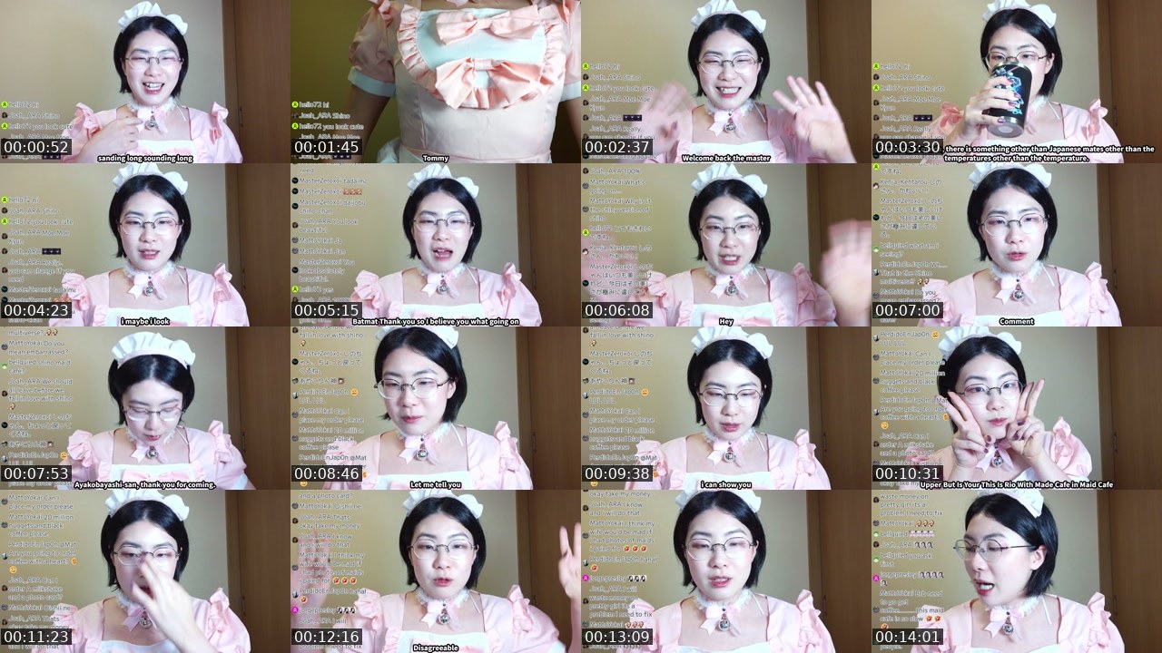 Contact-sheet preview of yoruno_shino's Twitch recording
