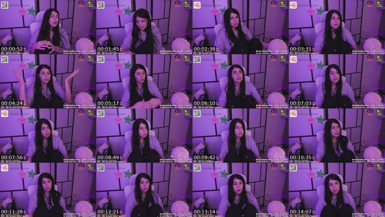 Contact-sheet preview of isel's Twitch recording
