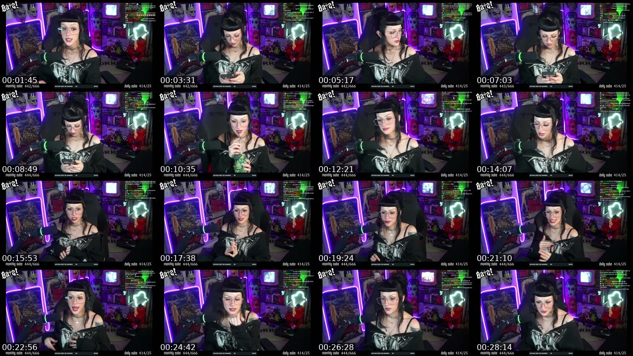 Contact-sheet preview of Batz's Twitch recording