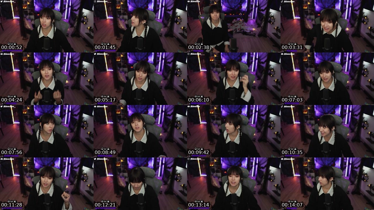 Contact-sheet preview of Bisscute's Twitch recording
