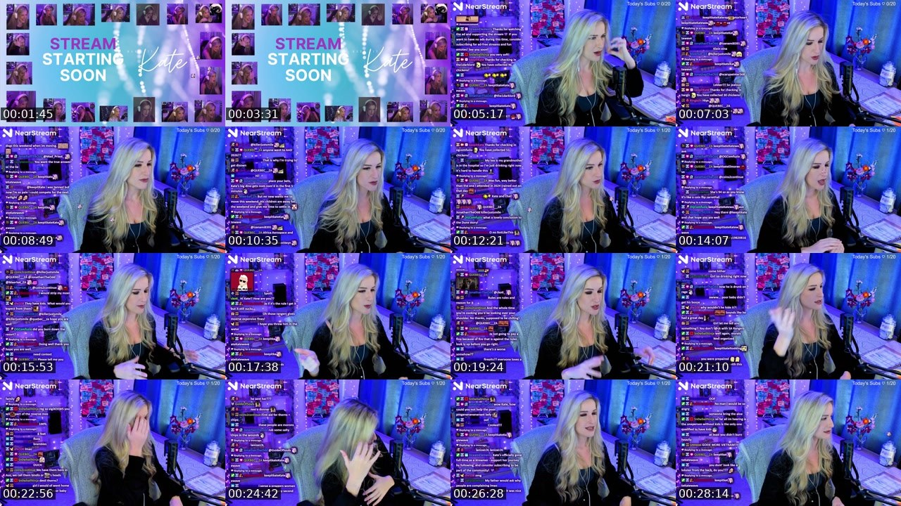 Contact-sheet preview of keepitKate's Twitch recording