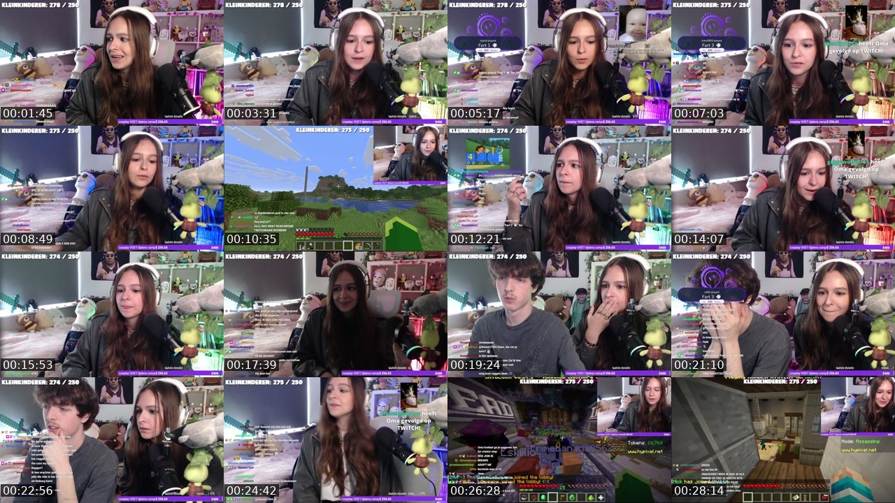 Contact-sheet preview of OmaScheetReet's Twitch recording