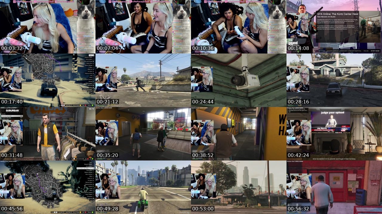Contact-sheet preview of chelseayea's Twitch recording
