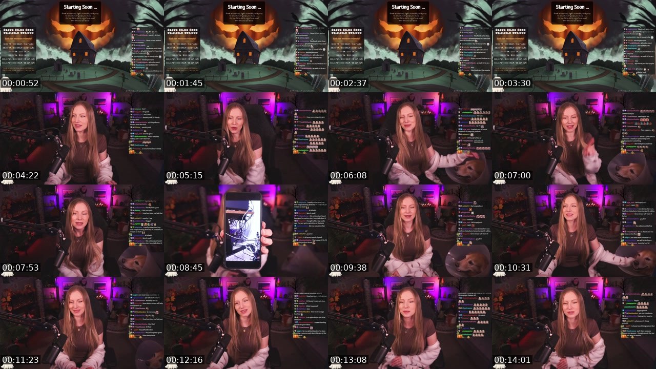 Contact-sheet preview of TeaWithMandy's Twitch recording