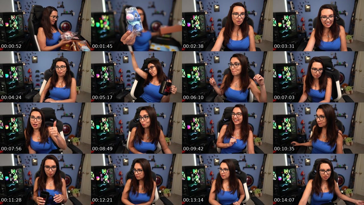 Contact-sheet preview of TrishaHershberger's Twitch recording