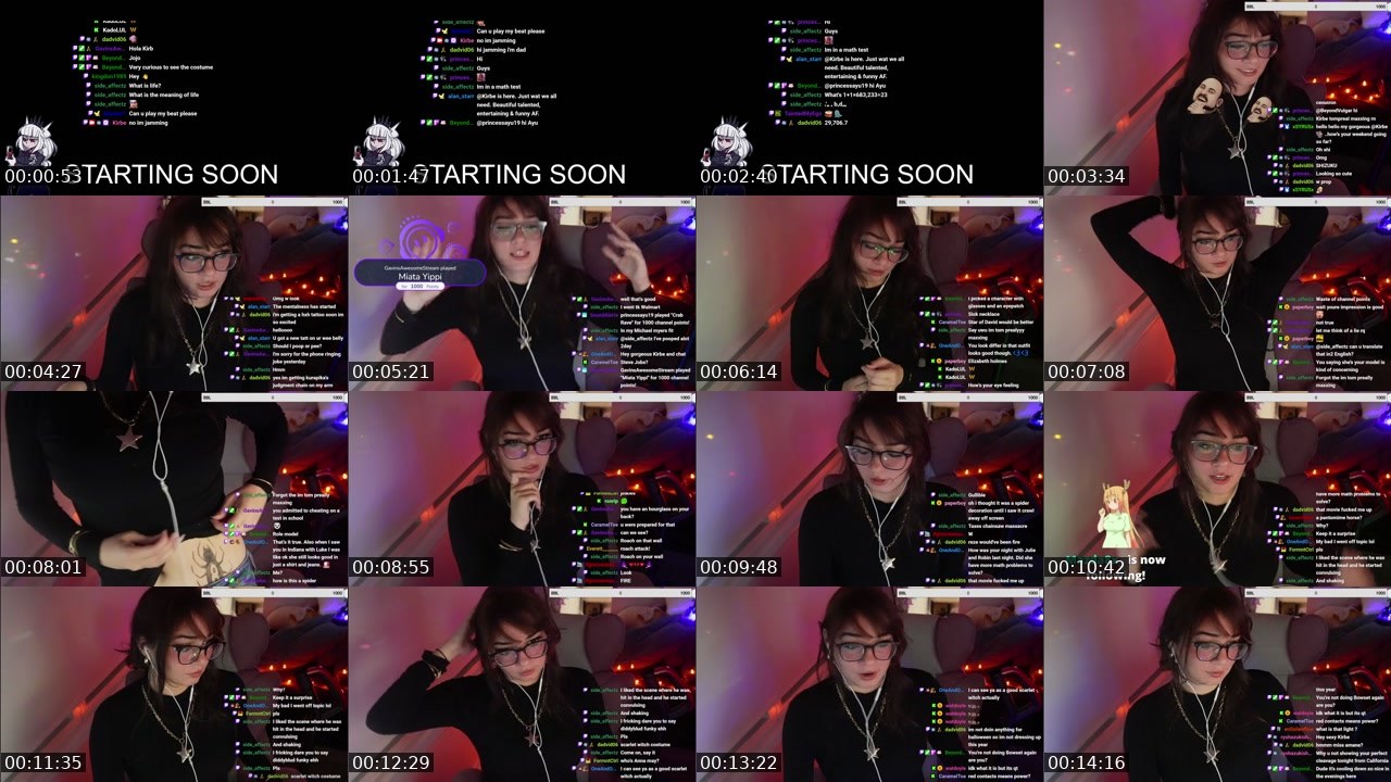 Contact-sheet preview of Kirbe's Twitch recording