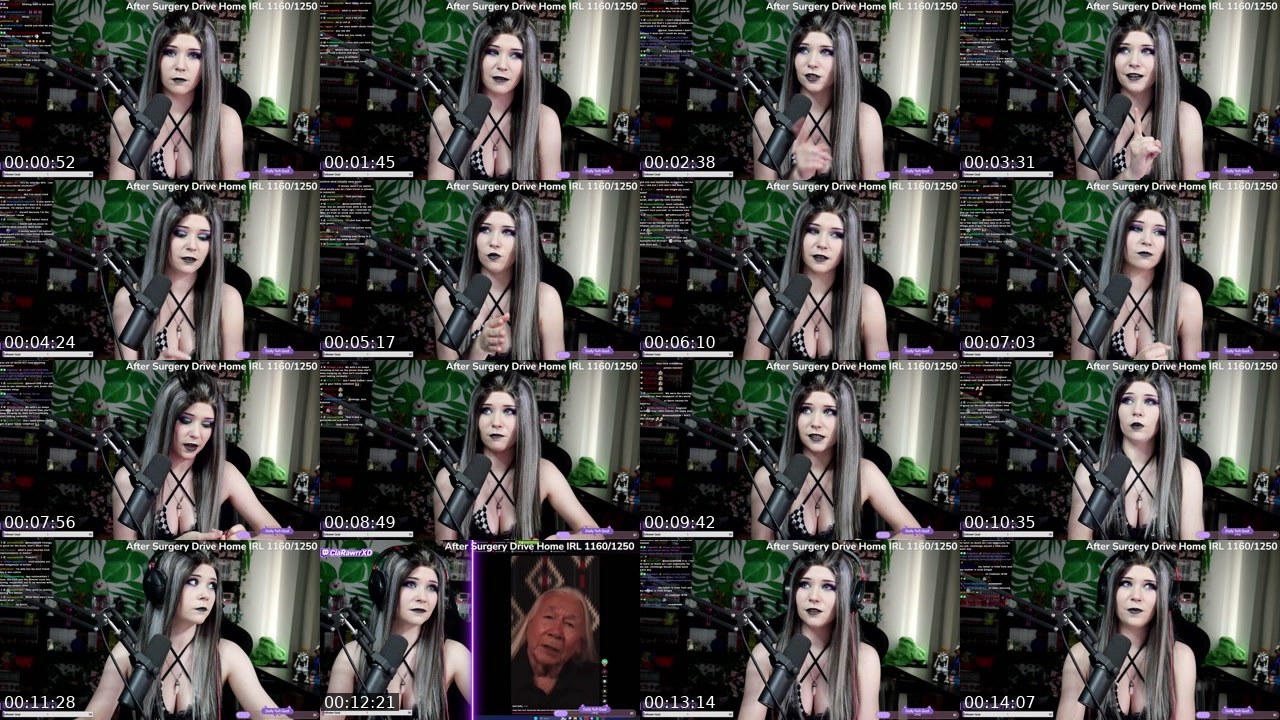 Contact-sheet preview of ClaRawrrXD's Twitch recording