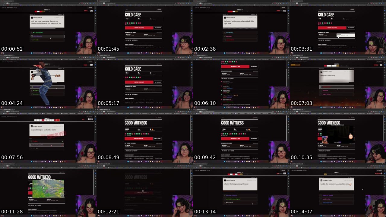 Contact-sheet preview of AngryLadyFace's Twitch recording