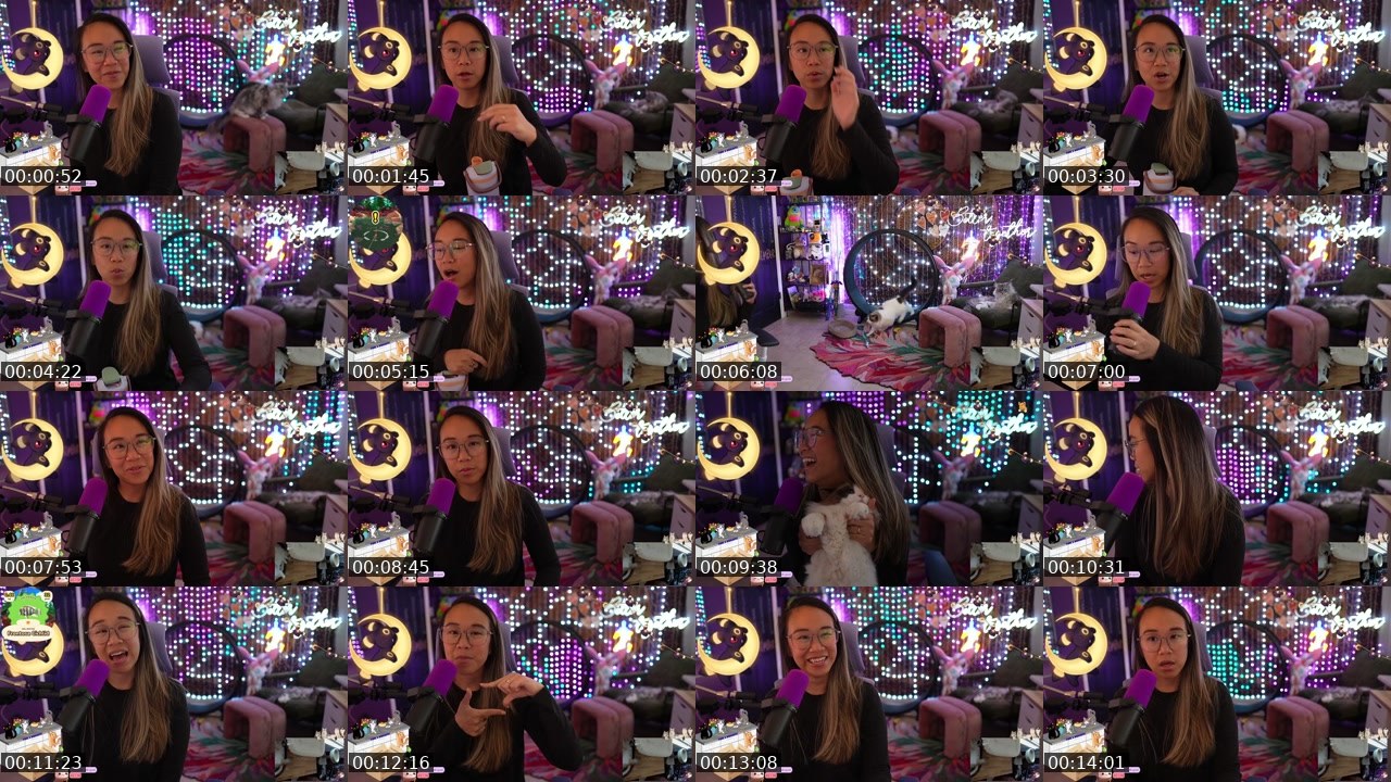 Contact-sheet preview of scillaxcats's Twitch recording