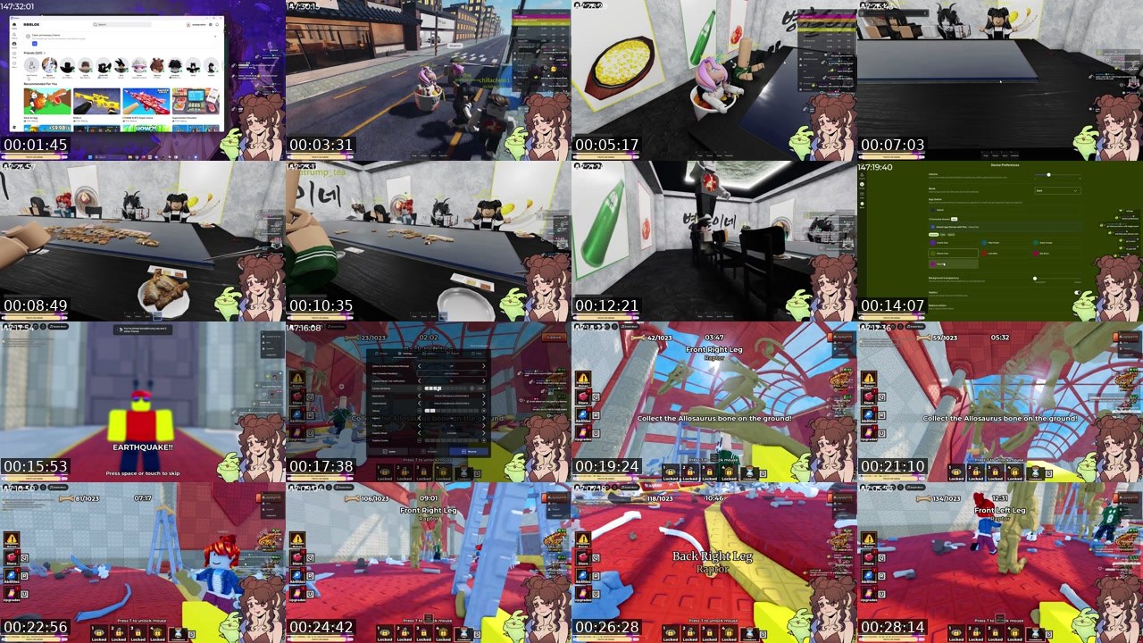 Contact-sheet preview of xootynator's Twitch recording