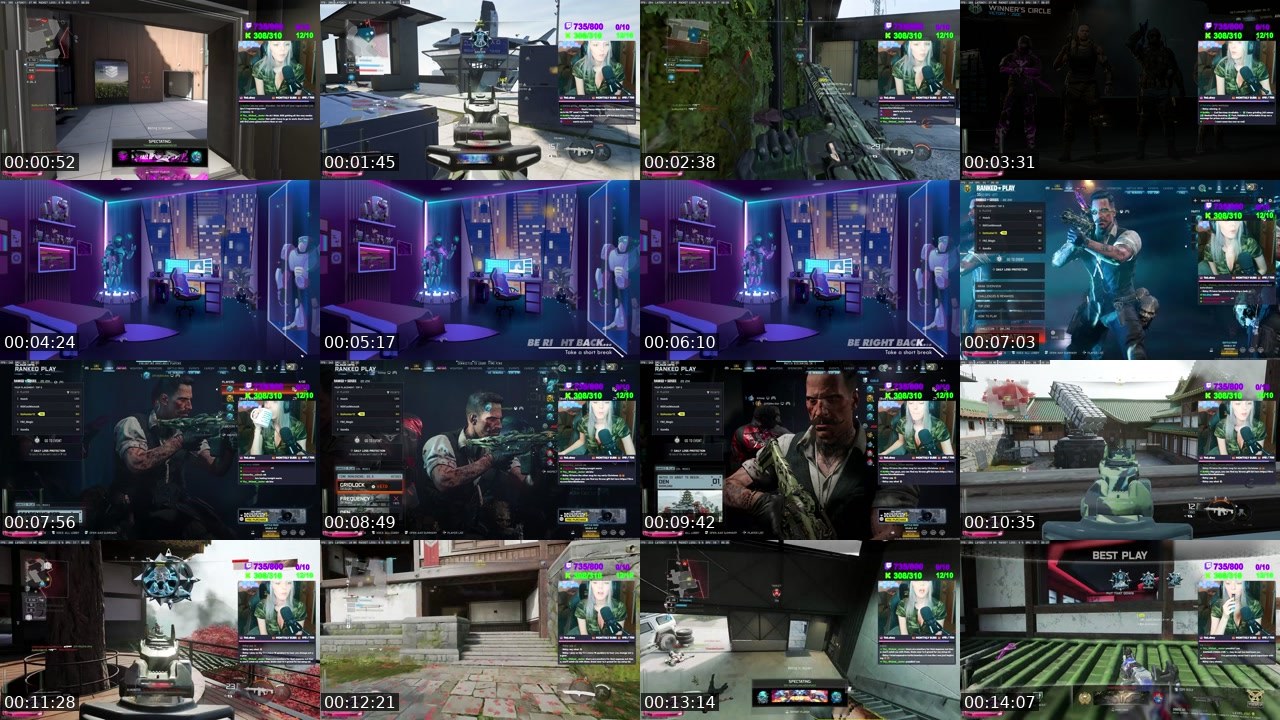 Contact-sheet preview of BlondieTTV's Twitch recording
