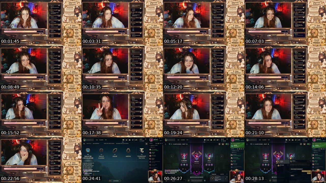 Contact-sheet preview of xMitchoux's Twitch recording