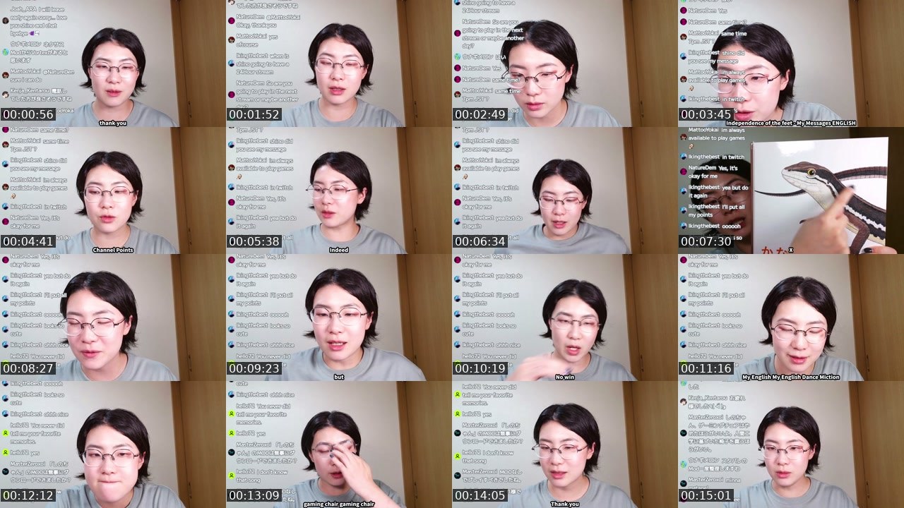Contact-sheet preview of yoruno_shino's Twitch recording