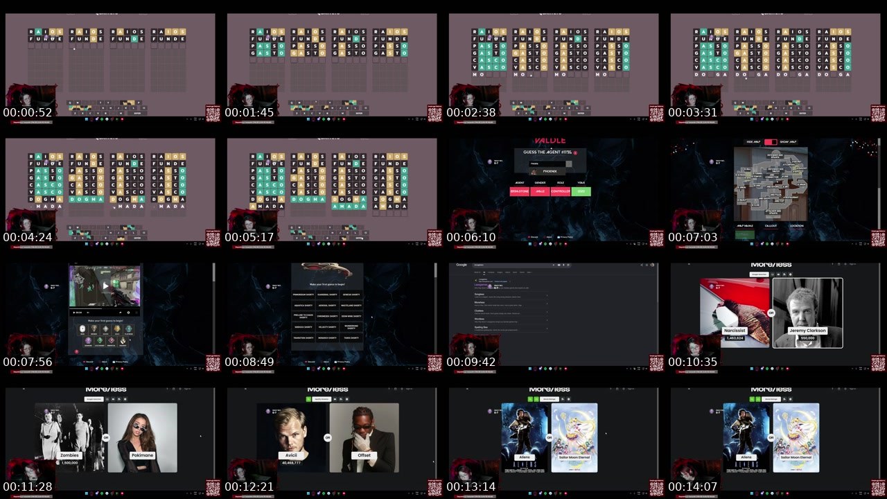 Contact-sheet preview of bialorac's Twitch recording