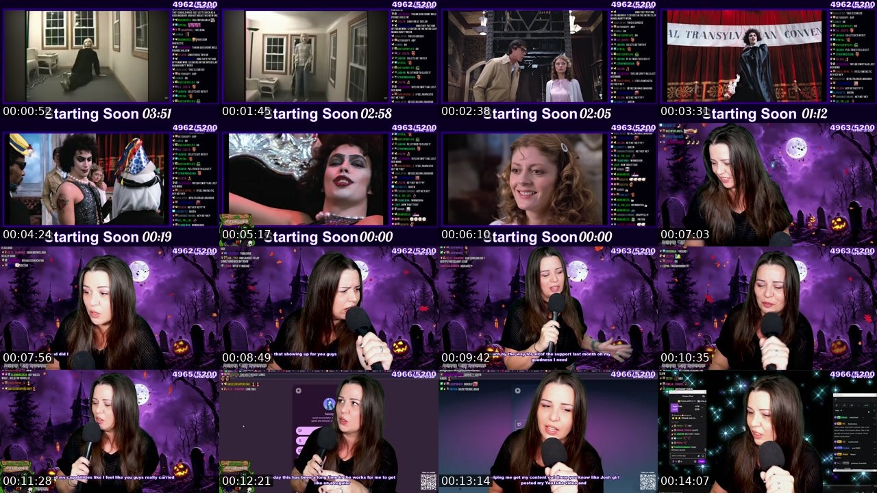 Contact-sheet preview of Kaceytron's Twitch recording