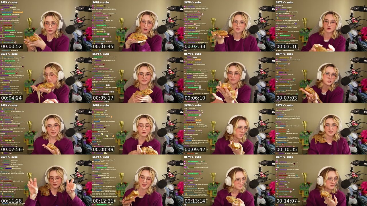 Contact-sheet preview of bekyamon's Twitch recording
