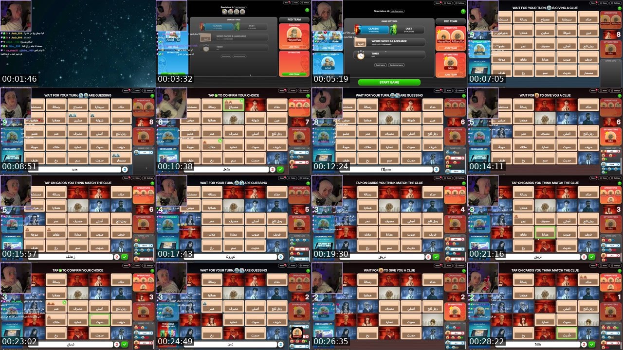 Contact-sheet preview of هايا's Twitch recording