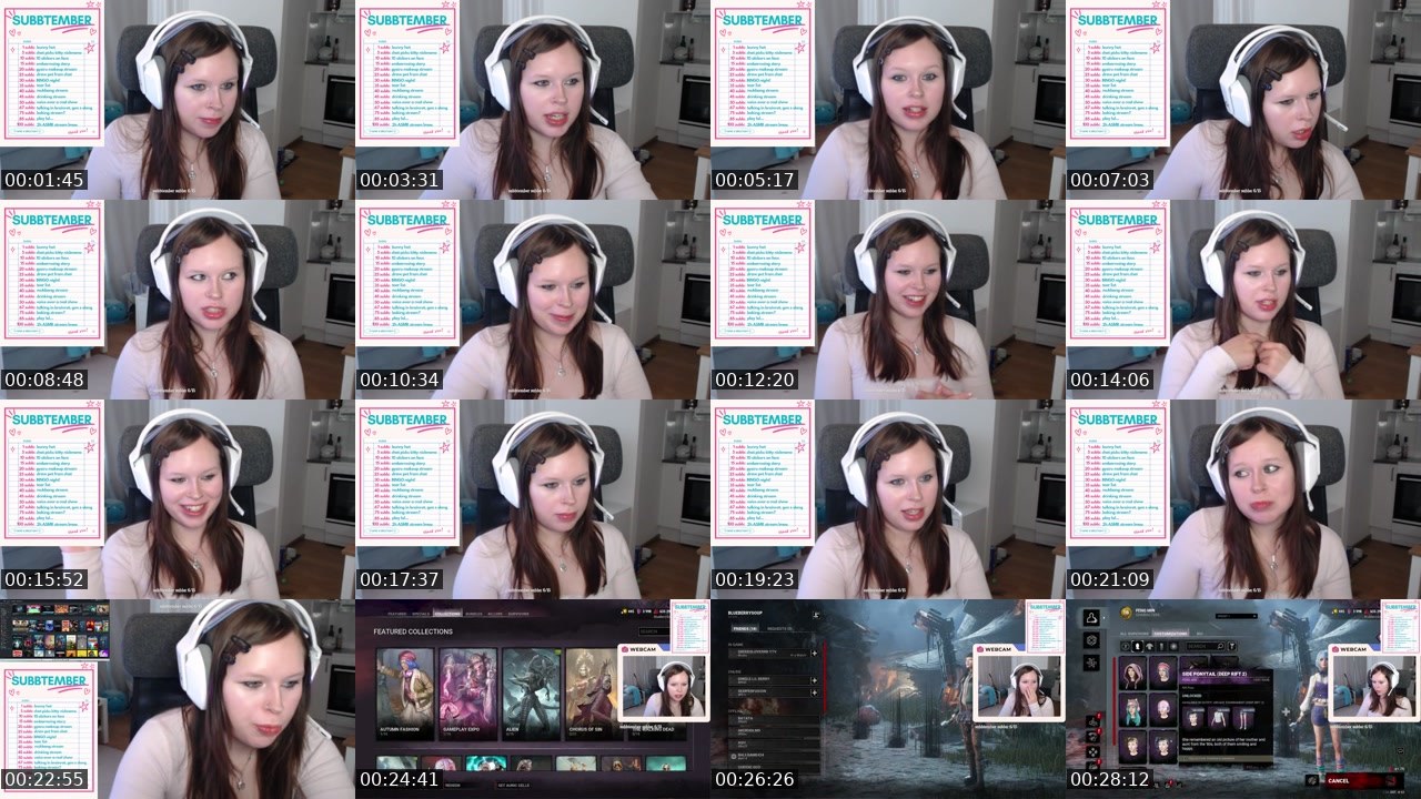 Contact-sheet preview of ImAstridHello's Twitch recording