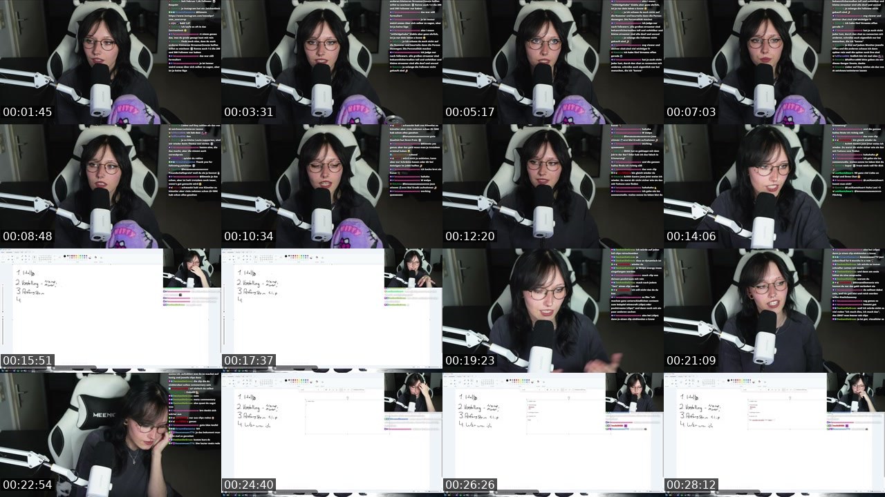 Contact-sheet preview of Weeelpe's Twitch recording