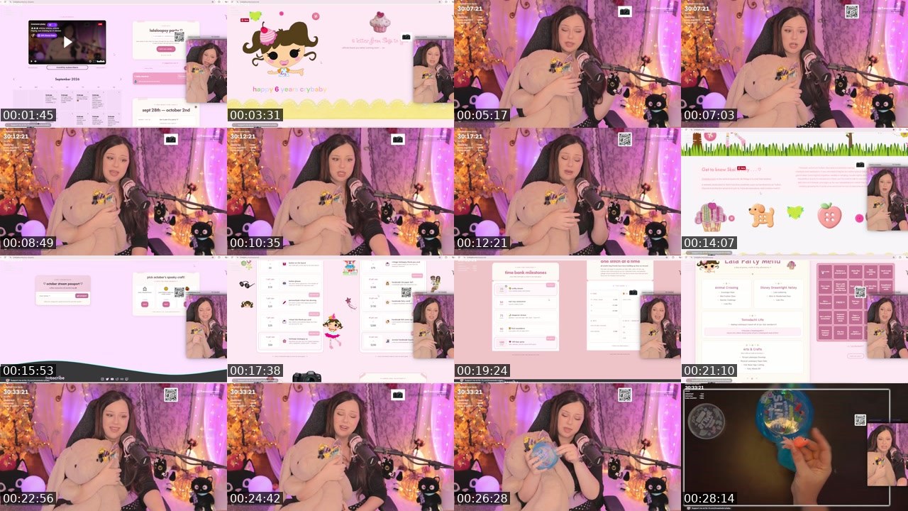 Contact-sheet preview of investedcrybaby's Twitch recording