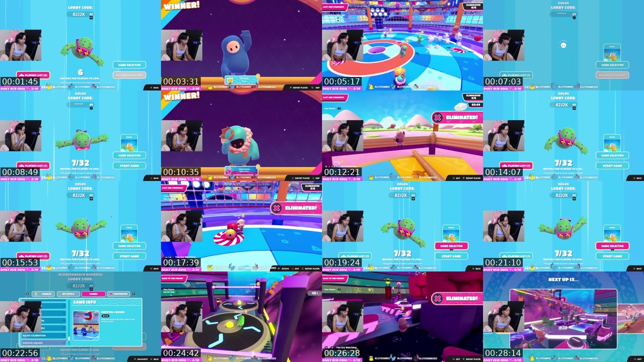 Contact-sheet preview of AllEyesOnDee's Twitch recording