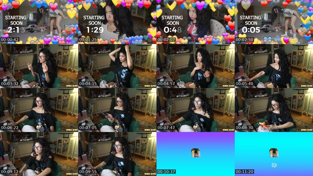 Contact-sheet preview of itsSUNPI's Twitch recording