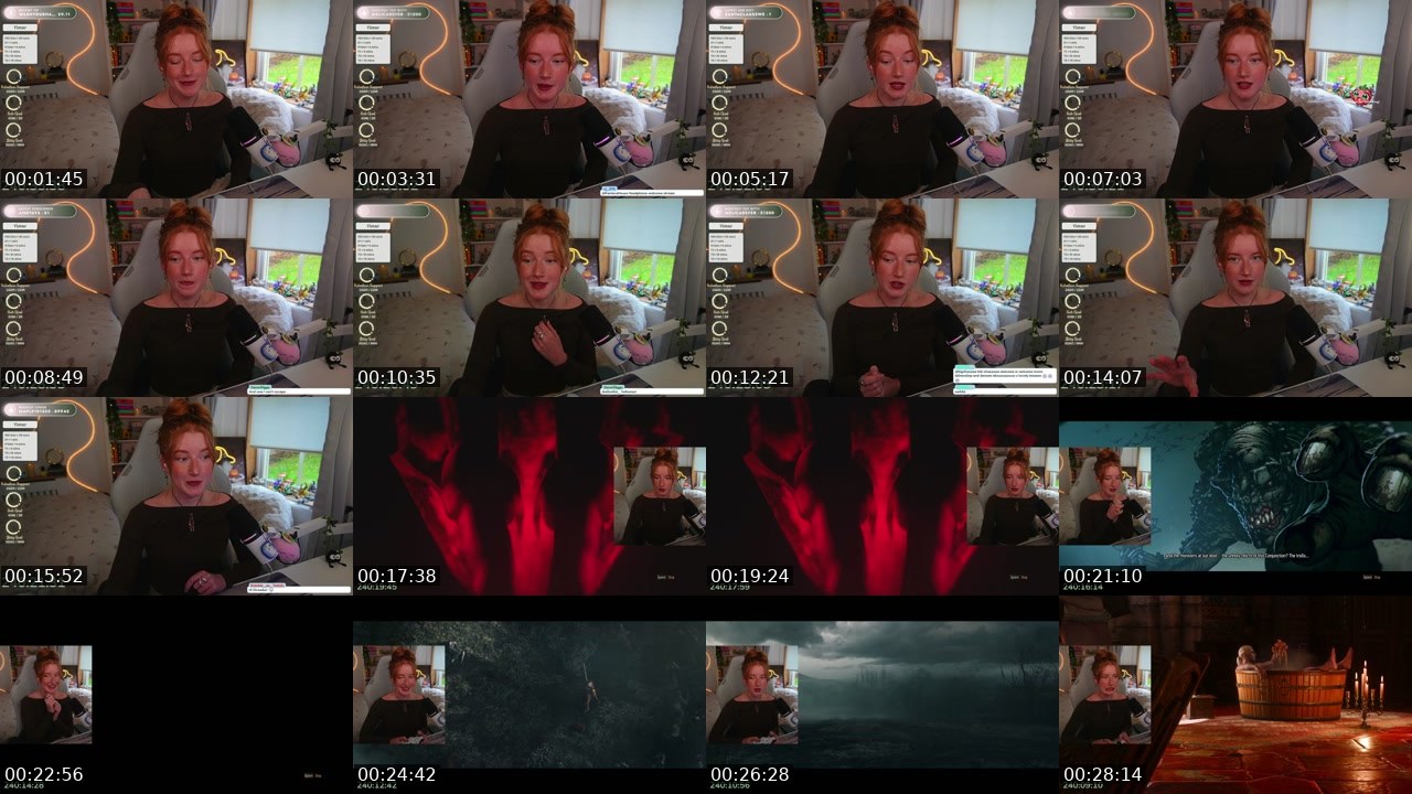 Contact-sheet preview of Strawbz's Twitch recording